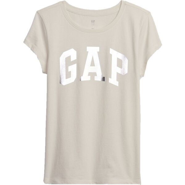 GAP GAP V-FR SS VALUE LOGO TEE Тениска  за момичета, бежово, размер S