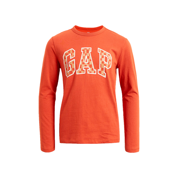 GAP GAP V-FRC LS LOGO TEE Момчешка тениска, оранжево, размер L