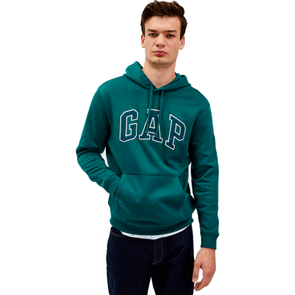GAP GAP V-HERITAGE LOGO PO SNL Мъжки суитшърт, тъмнозелено, размер XXL