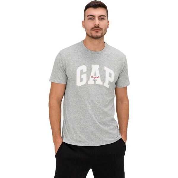 GAP GAP V-LOGO ORIG ARCH Мъжка тениска, сиво, размер XXL