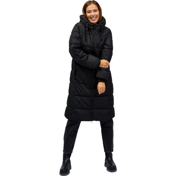 GAP GAP V-MAXI LONG PUFFER LOGO Дамско  зимно яке, черно, размер XL