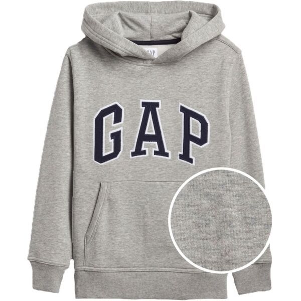 GAP GAP V-NEW CAMPUS LOGO HOOD Суитшърт за момчета, сиво, размер S