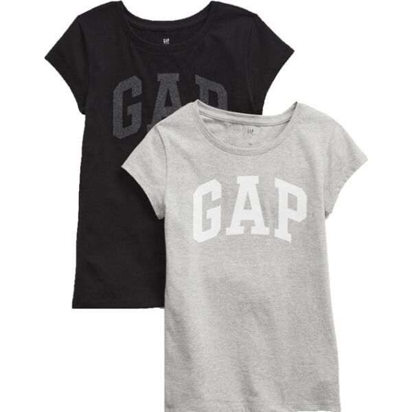 GAP GAP V-SS LOGO GRPH T XLS 2PK Тениска  за момичета, черно, размер S