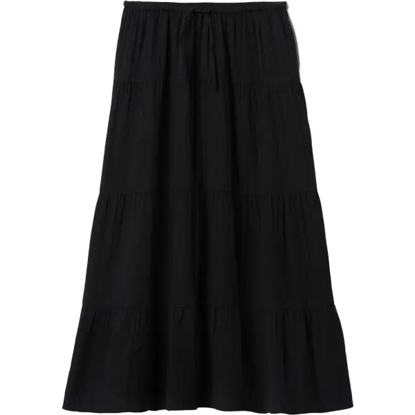 GAP GAP GAUZE TIERED Дамска пола, черно, размер