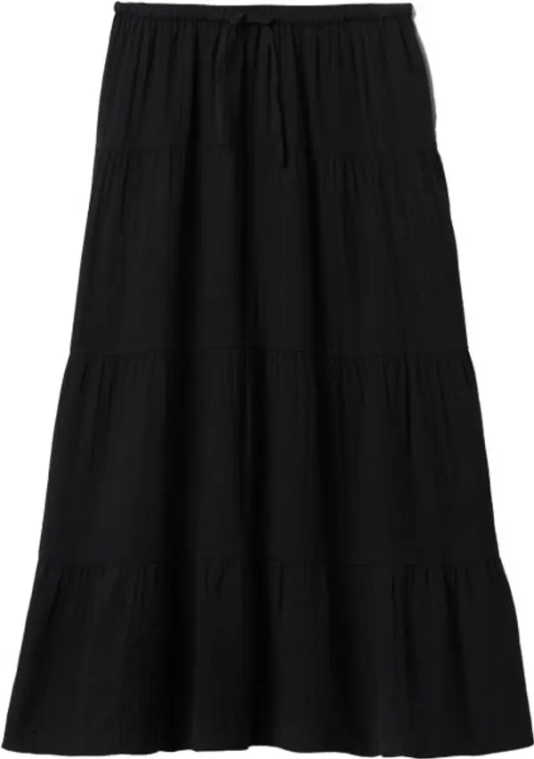 GAP GAP GAUZE TIERED Дамска пола, черно, размер