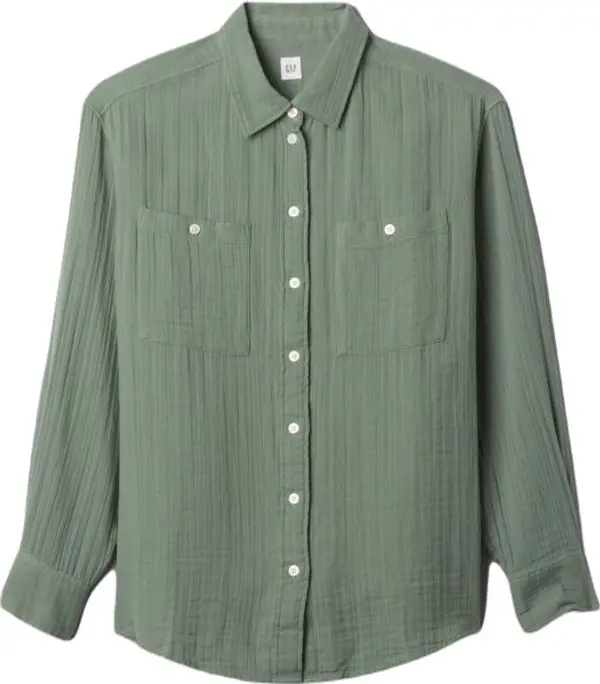 GAP GAP ГОЛЯМ Дамска риза, светло-зелено, размер