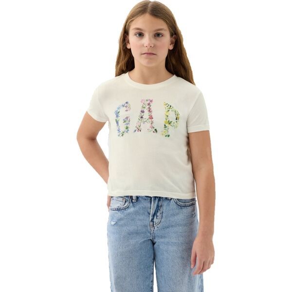 GAP GAP GRAPHIC LOGO Тениска  за момичета, бежово, размер