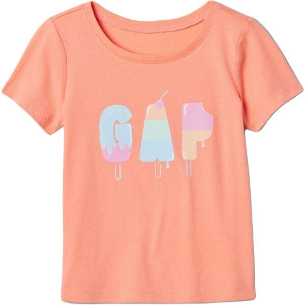 GAP GAP GRAPHIC LOGO Тениска за момичета, оранжево, размер