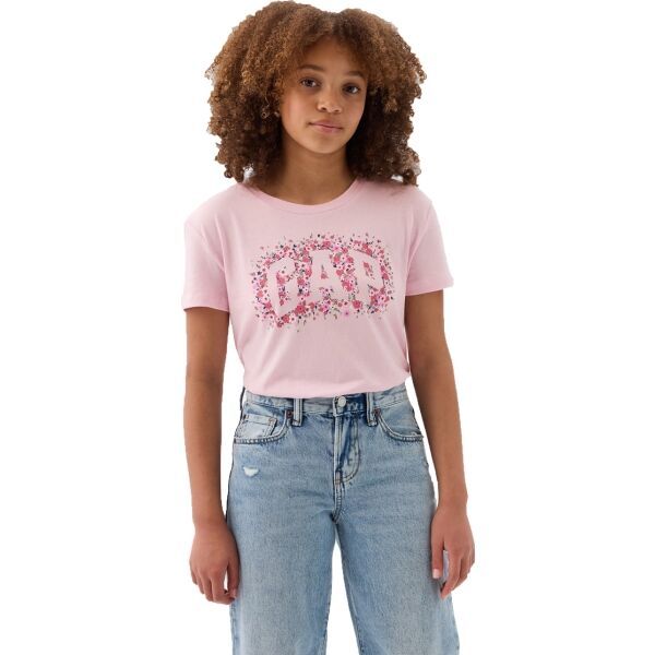 GAP GAP GRAPHIC LOGO Тениска  за момичета, розово, размер