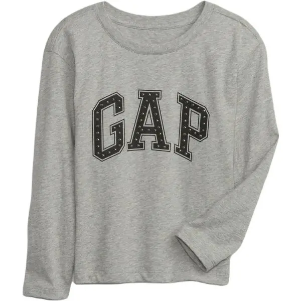 GAP GAP GRAPHIC LOGO Тениска за момичета, сиво, размер