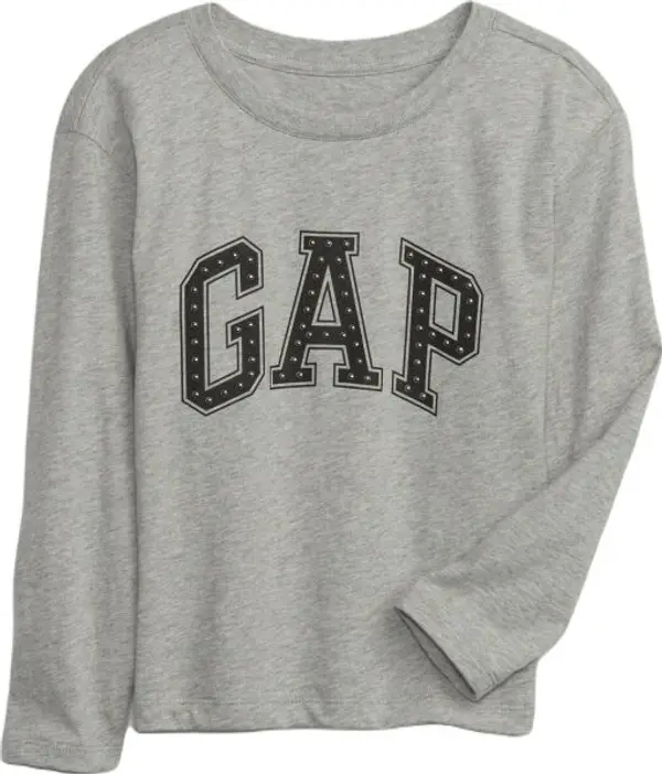 GAP GAP GRAPHIC LOGO Тениска за момичета, сиво, размер