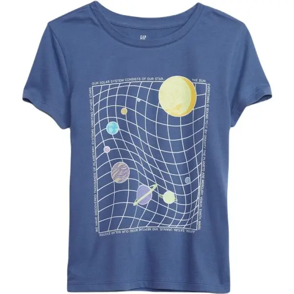 GAP GAP GRAPHIC Момичешка тениска, синьо, размер