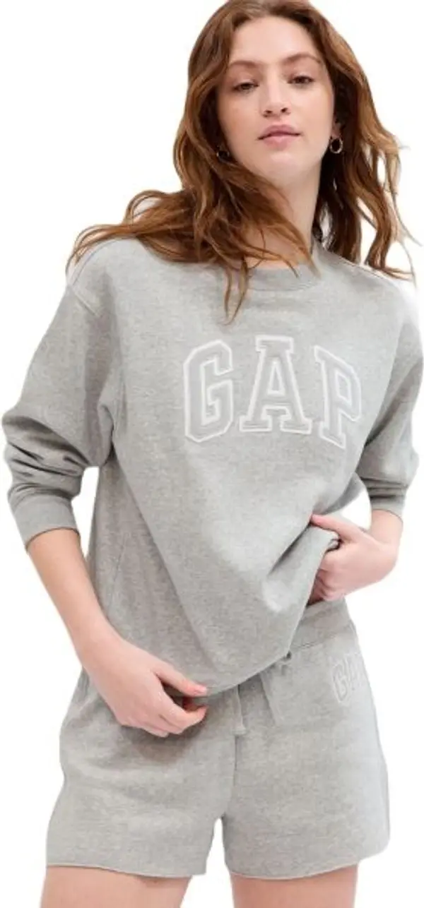 GAP GAP HERITAGE CREW Дамски суитшърт, сиво, размер