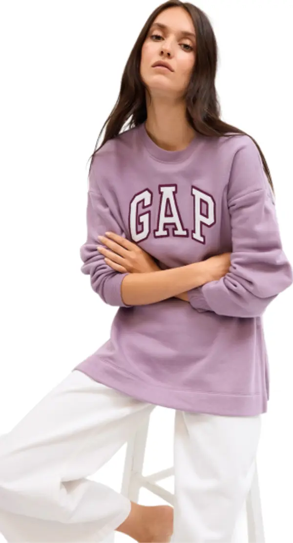 GAP GAP HERITAGE TUNIC CREW Дамски суитшърт, черно, размер
