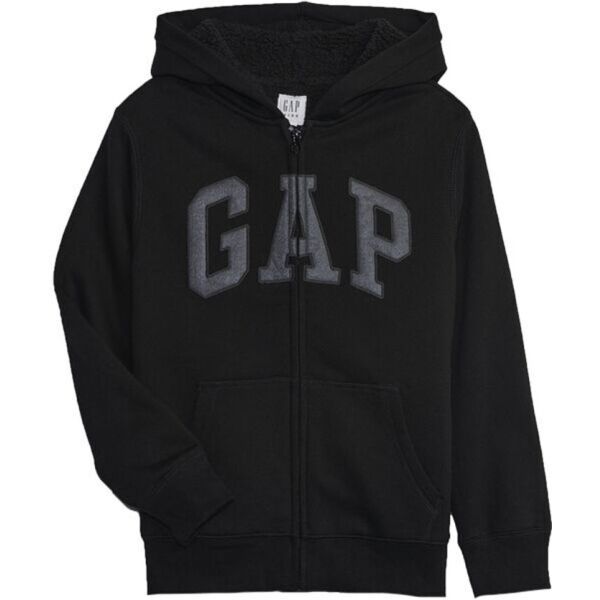 GAP GAP INSULATED FULLZIP LOGO Суитшърт за момчета, черно, размер