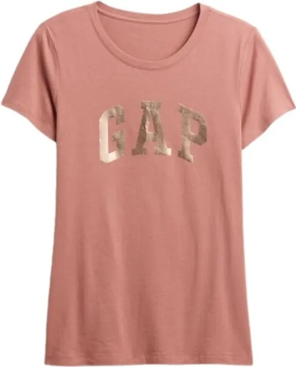 GAP GAP LOGO CLASSIC Дамска тениска, цвят сьомга, размер