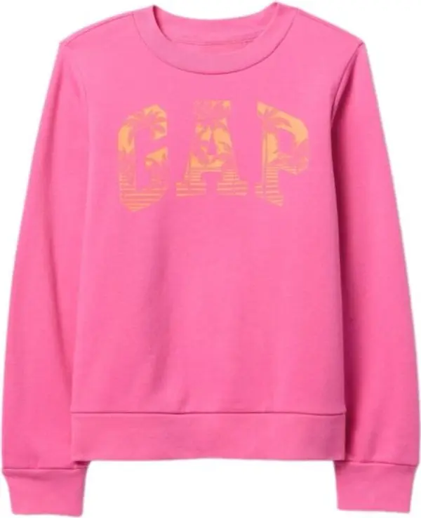 GAP GAP LOGO CREW Момичешки суитшърт, розово, размер