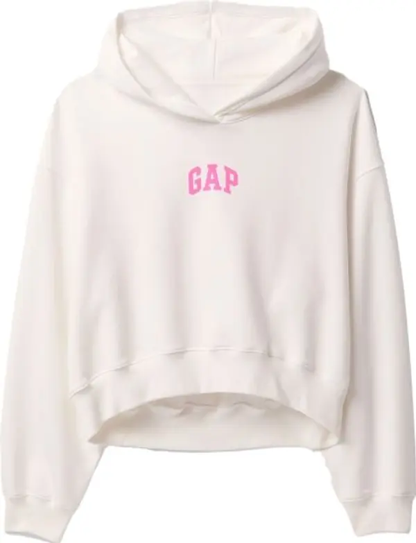 GAP GAP LOGO CROPPED Дамски суитшърт, бяло, размер