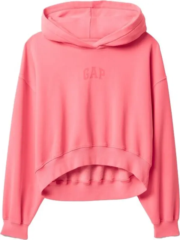 GAP GAP LOGO CROPPED Дамски суитшърт, цвят сьомга, размер