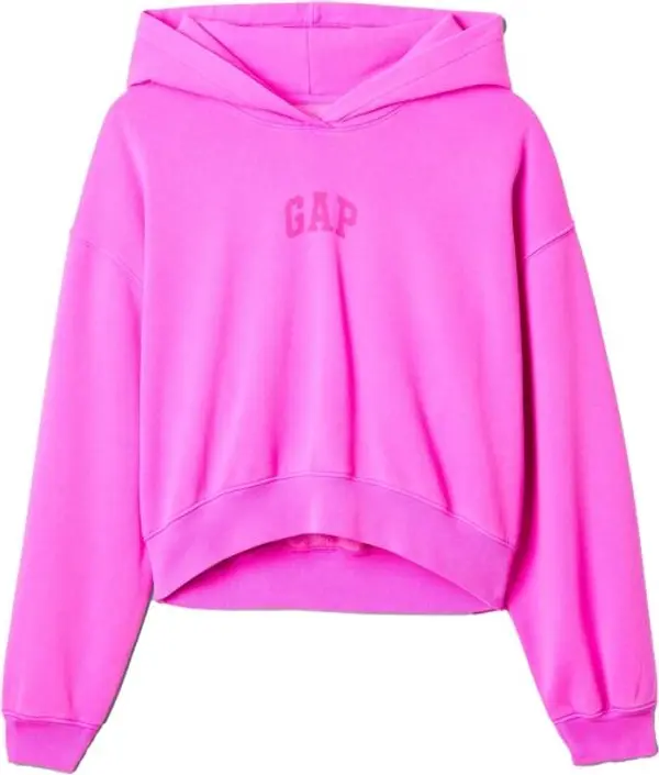 GAP GAP LOGO CROPPED Дамски суитшърт, розово, размер