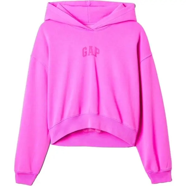 GAP GAP LOGO CROPPED Дамски суитшърт, розово, размер