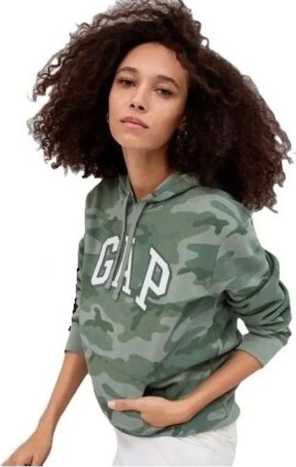 GAP GAP LOGO Дамски суитшърт, khaki, размер