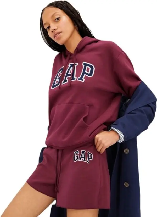 GAP GAP LOGO Дамски суитшърт, винен, размер