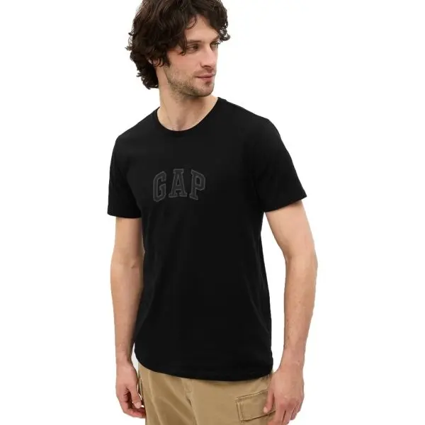 GAP GAP LOGO Мъжка тениска, черно, размер