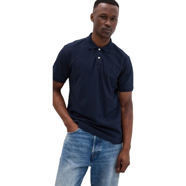 GAP GAP LOGO Мъжка тениска с якичка, тъмносин, размер