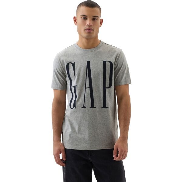 GAP GAP LOGO Мъжка тениска, сиво, размер