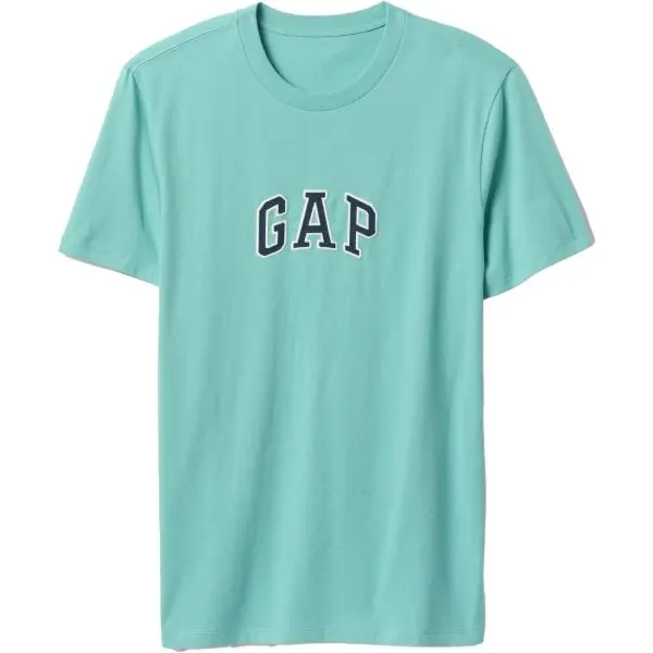 GAP GAP LOGO Мъжка тениска, светло-зелено, размер