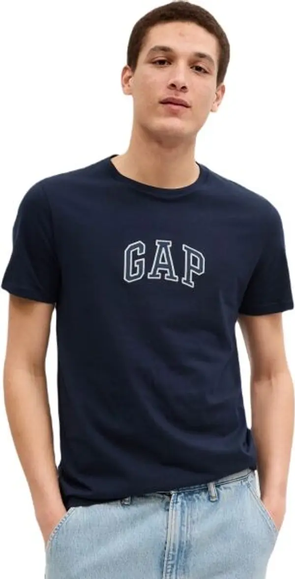 GAP GAP LOGO Мъжка тениска, тъмносин, размер