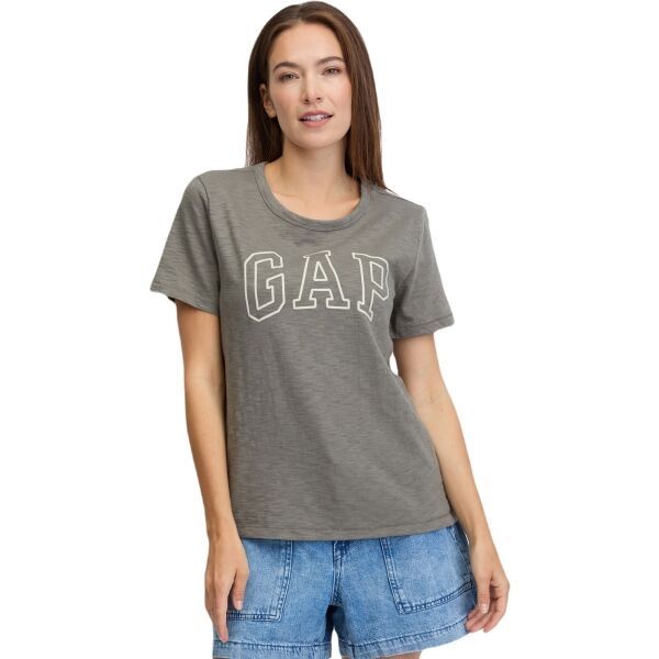GAP GAP LOGO SLUB Дамска тениска, khaki, размер