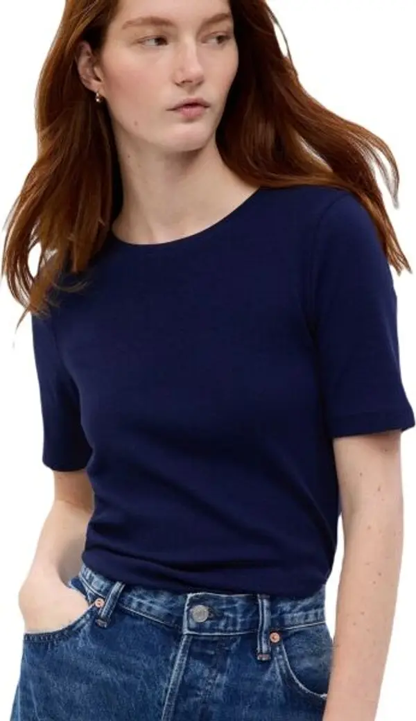 GAP GAP MOD CREW Дамска тениска, тъмносин, размер