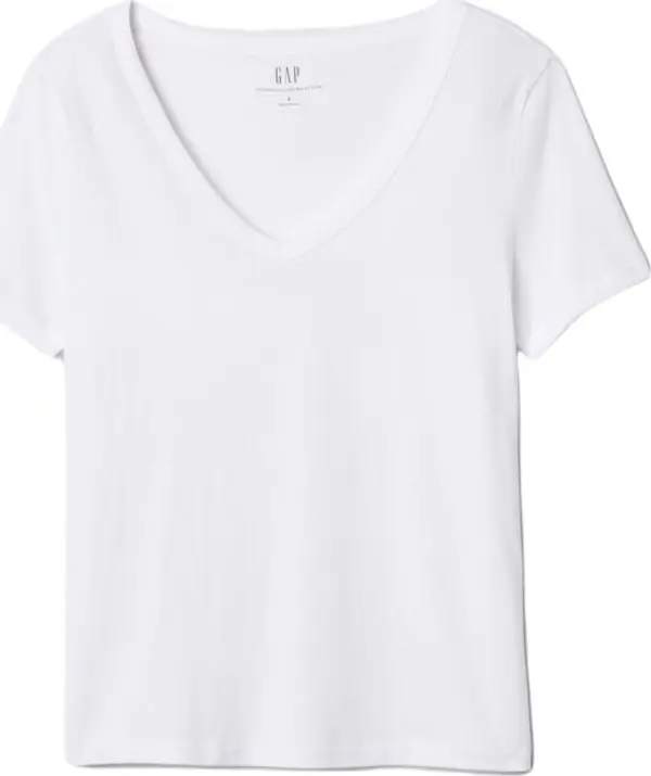 GAP GAP ORGANIC Дамска тениска, бяло, размер