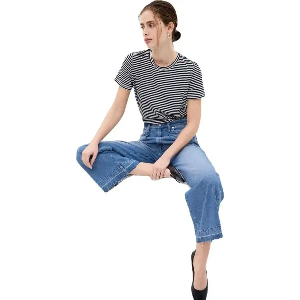 GAP GAP ORGANIC Дамска тениска, бяло, размер