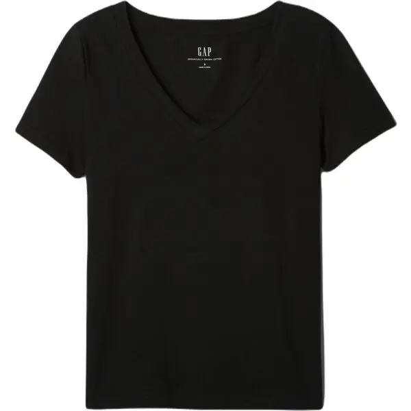 GAP GAP ORGANIC Дамска тениска, черно, размер