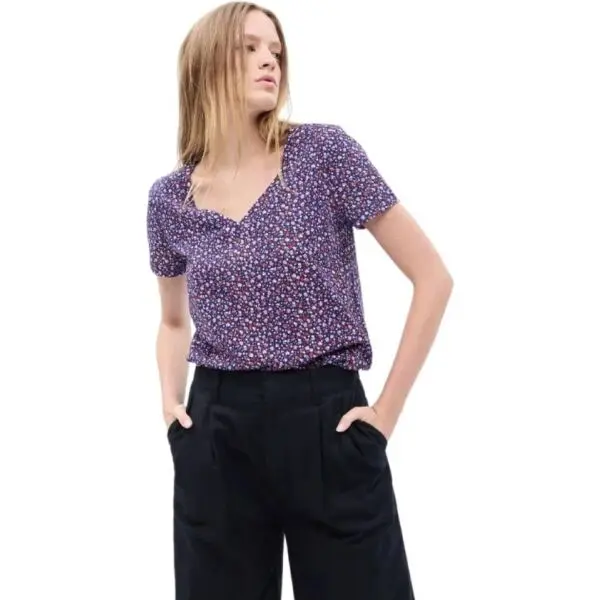 GAP GAP ORGANIC Дамска тениска, лилаво, размер