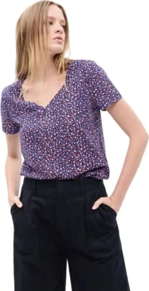 GAP GAP ORGANIC Дамска тениска, лилаво, размер