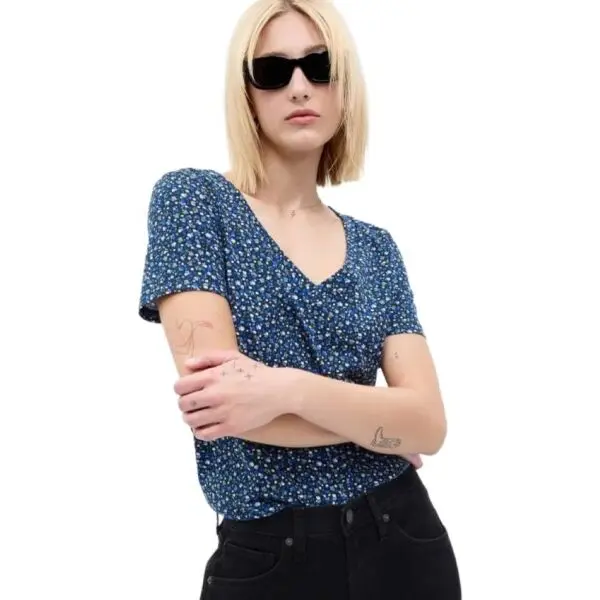 GAP GAP ORGANIC Дамска тениска, синьо, размер