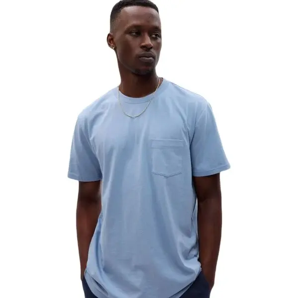 GAP GAP ORGANIC Мъжка тениска, светлосиньо, размер