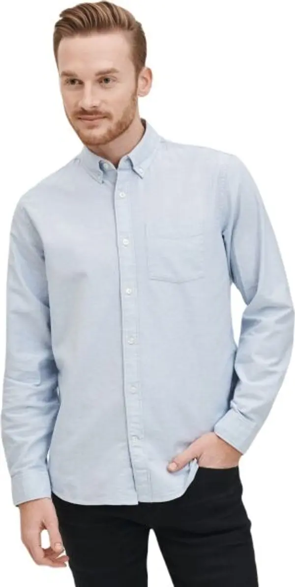 GAP GAP OXFORD Мъжка риза, светлосиньо, размер