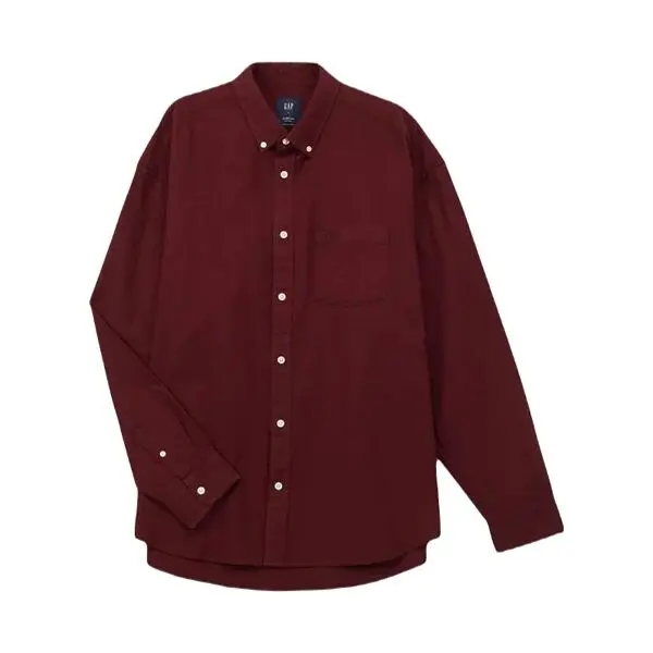 GAP GAP OXFORD Мъжка риза, винен, размер