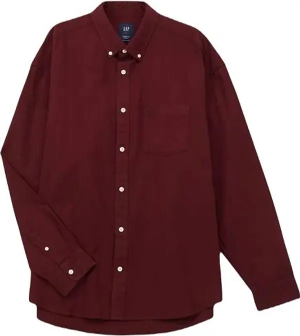 GAP GAP OXFORD Мъжка риза, винен, размер