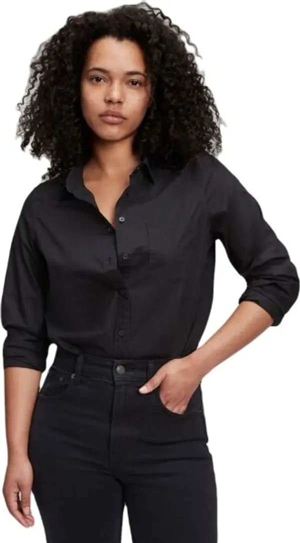 GAP GAP PERFECT Дамска риза, черно, размер