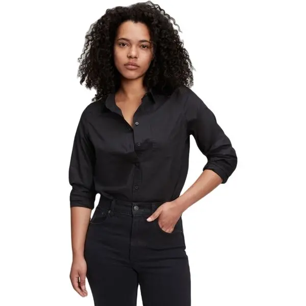 GAP GAP PERFECT Дамска риза, черно, размер