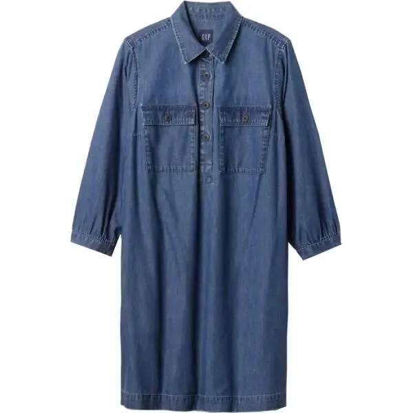 GAP GAP POCKET POPOVER MINI Дамска рокля, тъмносин, размер