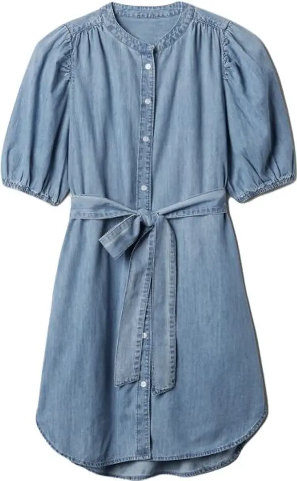 GAP GAP PUFF Дамска рокля, светлосиньо, размер