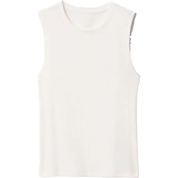 GAP GAP RIB SHELL Дамски топ, бяло, размер