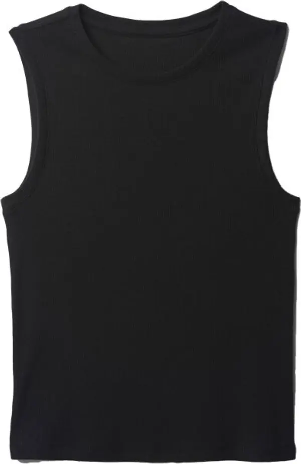 GAP GAP RIB SHELL Дамски топ, черно, размер